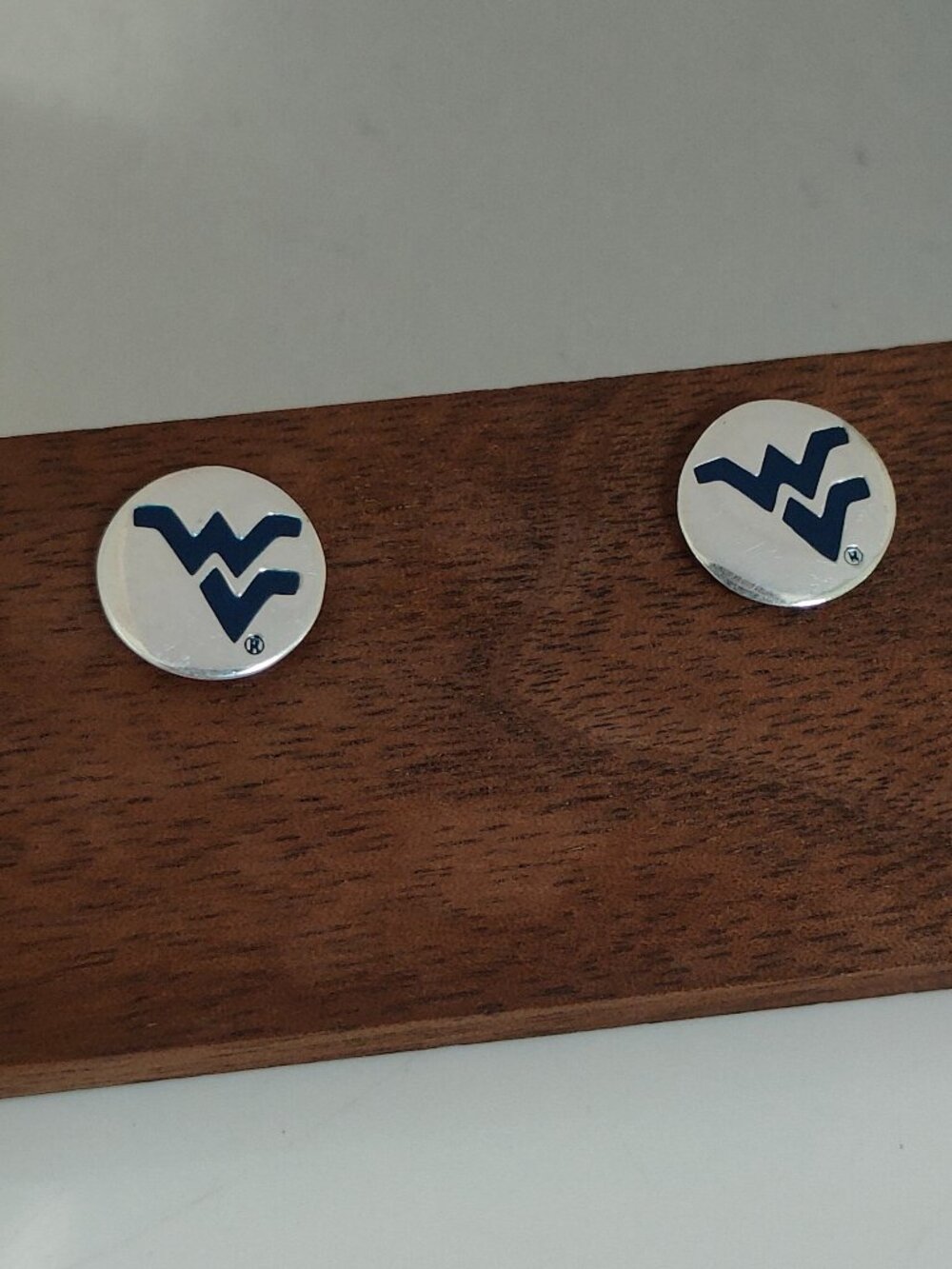 West Virginia University Stud Earring Round Earring S925 Sterling Silver